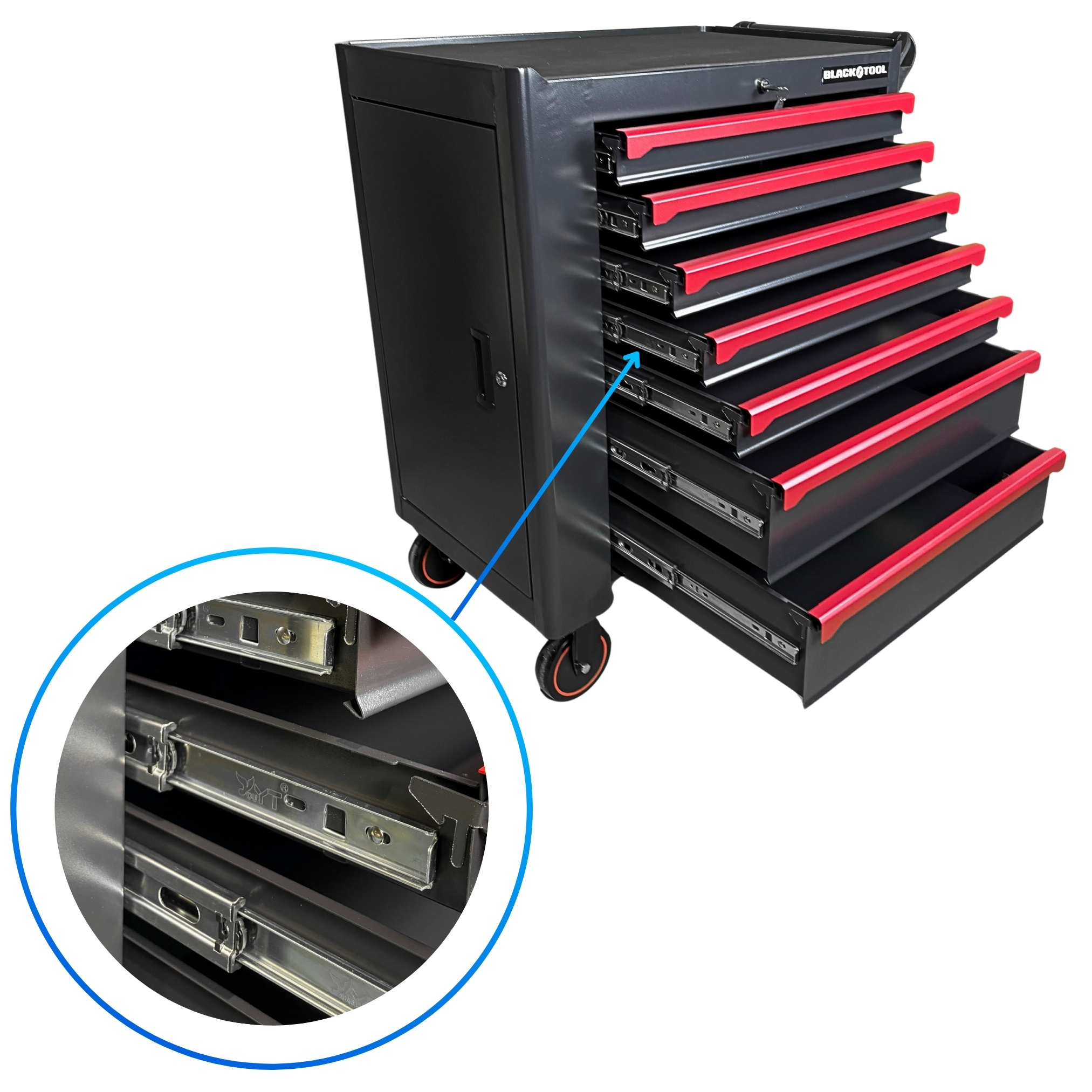 BL-5003 - Dielenský vozík Boxer Prázdny 7 zásuviek Bočná skrinka (36)